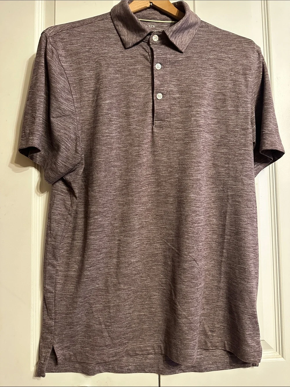 J. Crew Men's Heathered Plum Polo